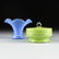 A GROUP OF TWO CZECH ART DECO CASED ART GLASS VESSELS,