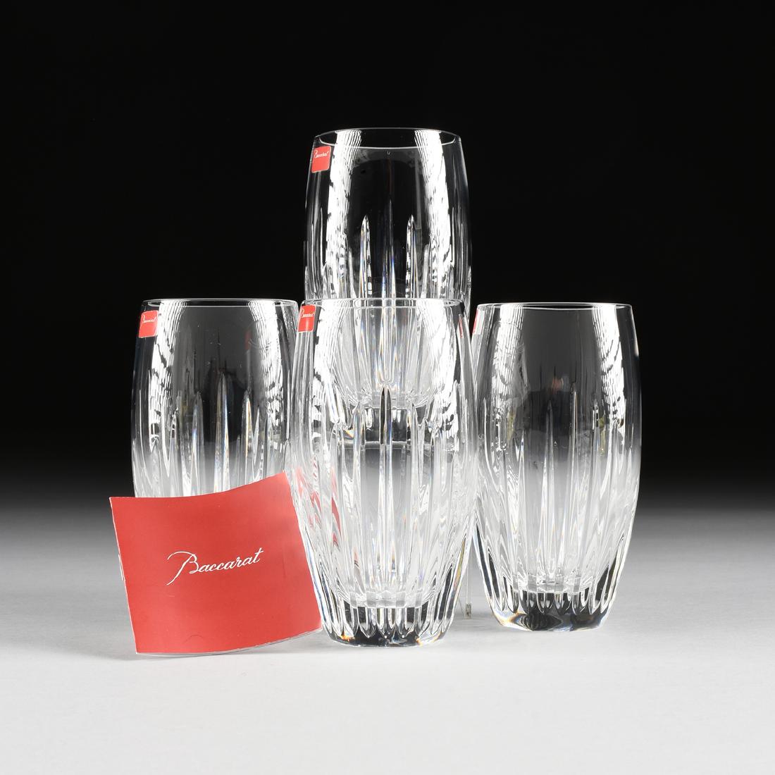 A SET OF FOUR CASED BACCARAT CUT CRYSTAL HIGH BALL (1 of 5)