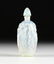 A SABINO OPALESCENT MOLDED GLASS PERFUME BOTTLE IN THE
