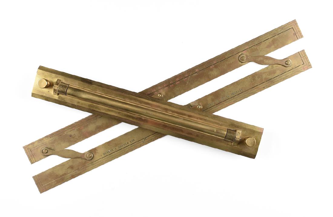 A GROUP OF TWO MARITIME BRASS NAVIGATION INSTRUMENTS, (1 of 11)