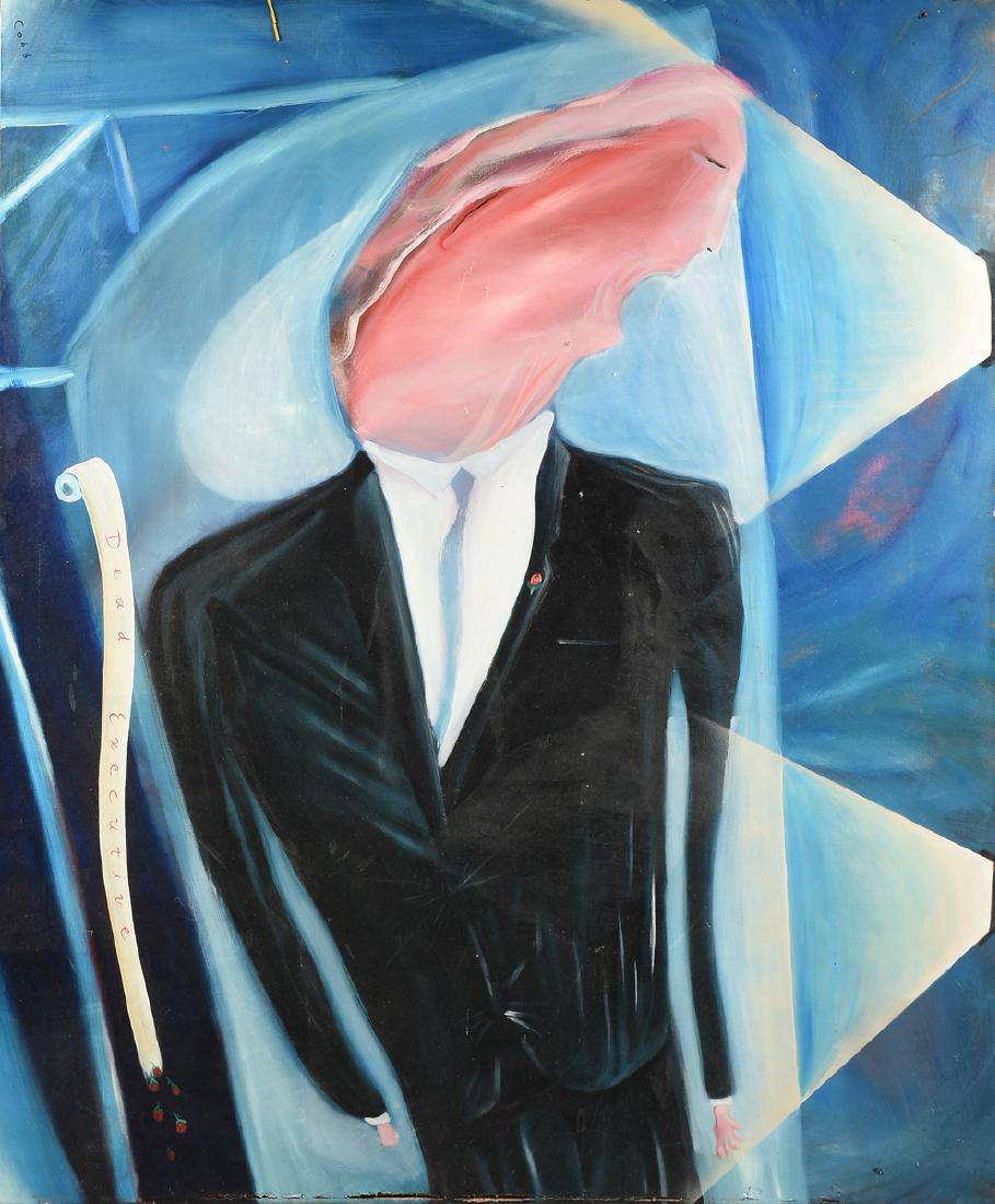 JAMES COBB (American/Texas b. 1946) A PAINTING, "Dead (1 of 12)