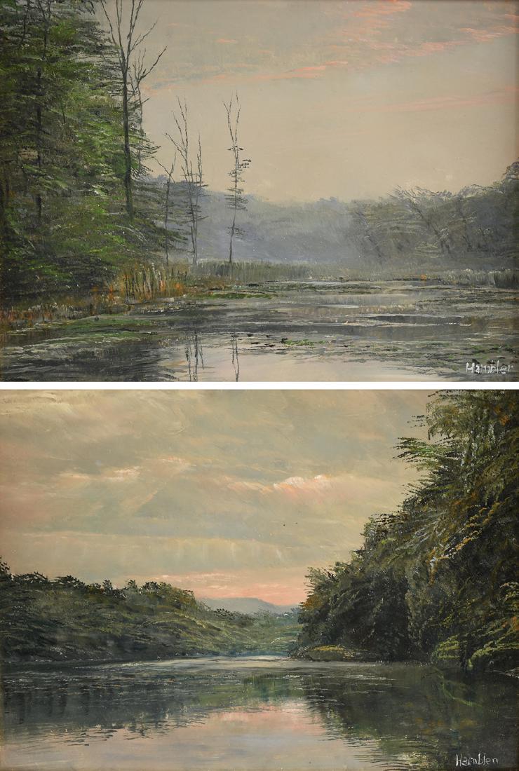 ROBERT HAMBLEN (American b. 1932) A PAIR OF PAINTINGS, (1 of 19)