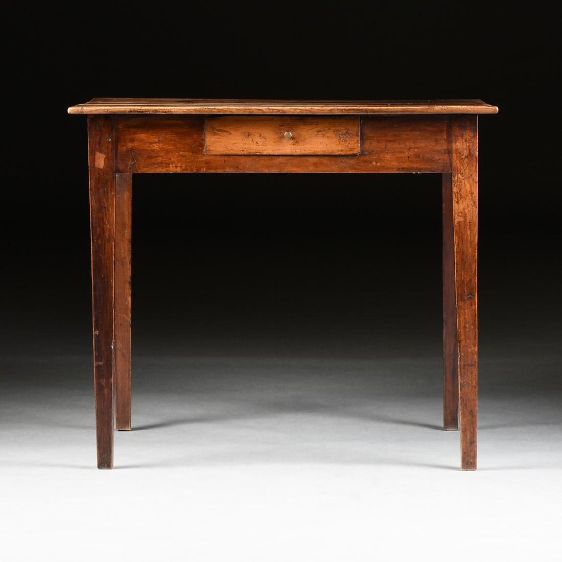 AN VERNACULAR FRUITWOOD KITCHEN TABLE, POSSIBLY (1 of 10)