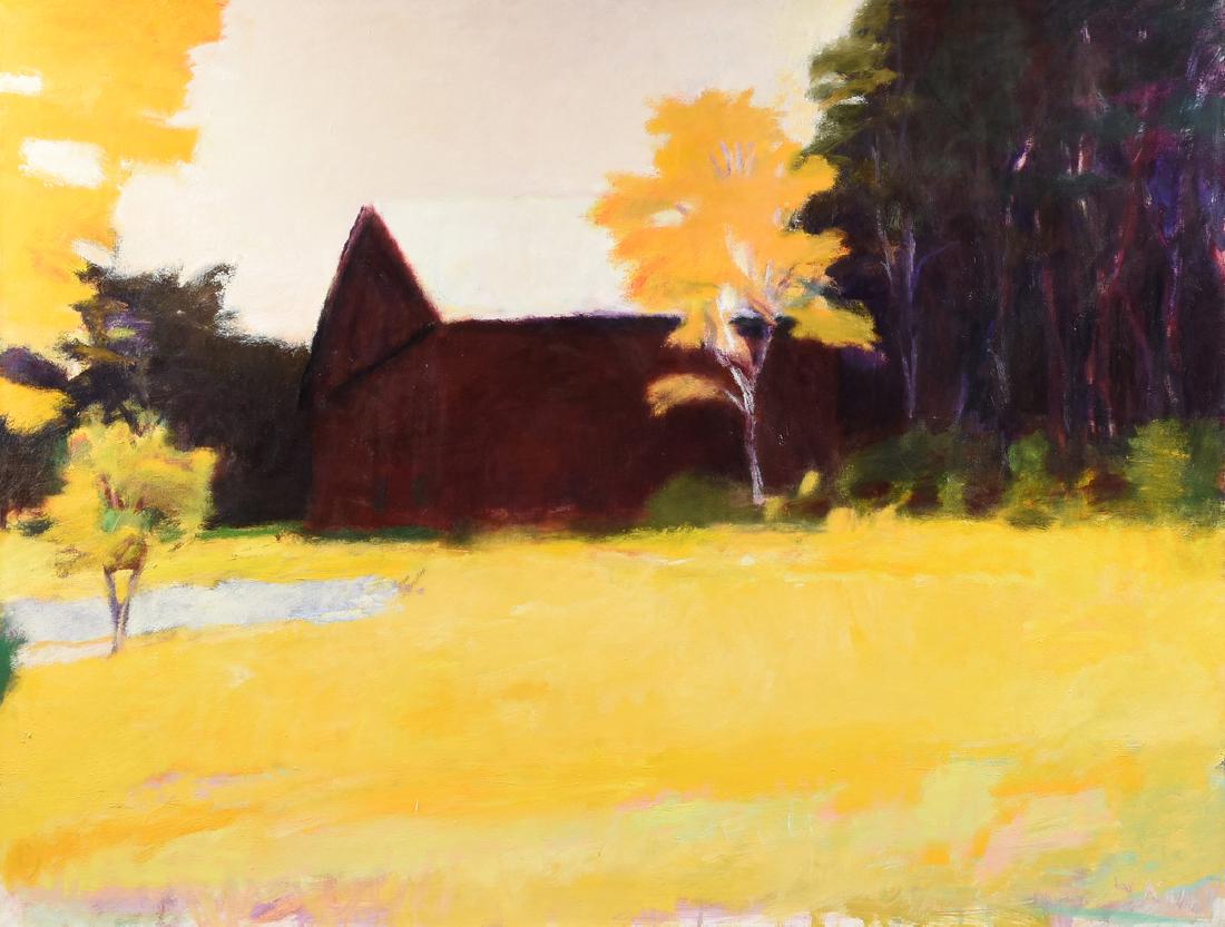 WOLF KAHN (German/American b. 1927) A PAINTING, "Barn (1 of 15)