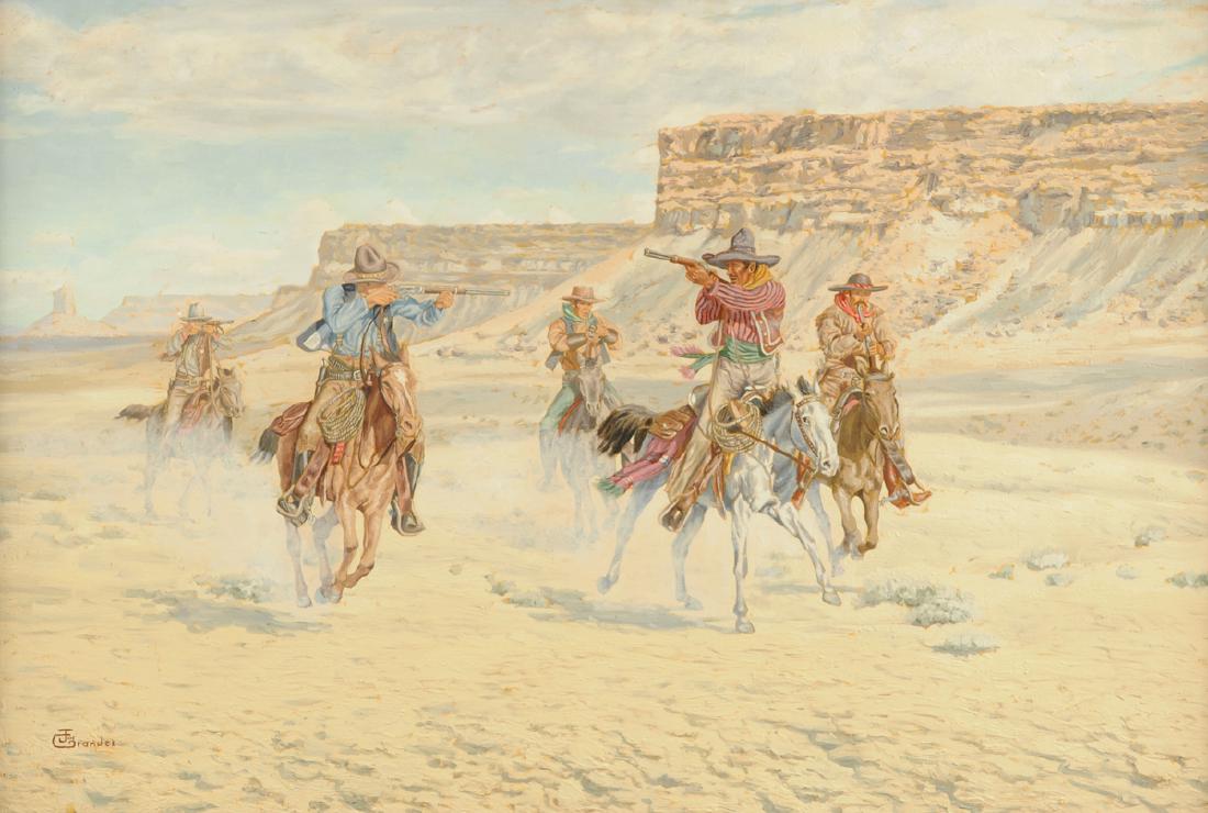 JOE GRANDEE (American/Texas b. 1929) A PAINTING, "Give (1 of 10)