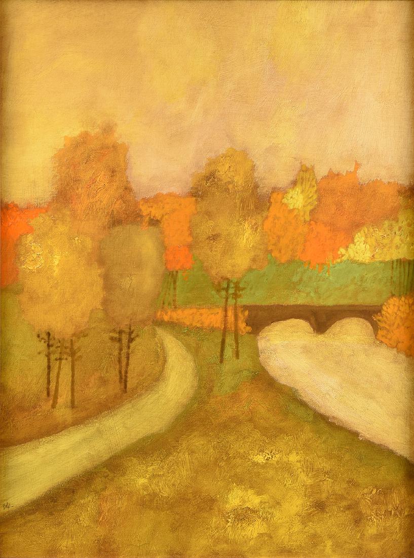 LAMAR BRIGGS (American b. 1935) A PAINTING, "Landscape (1 of 16)