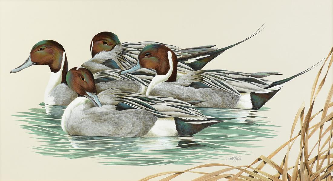 ART LEMAY (American 21st Century) A PAINTING, "Pintails (1 of 10)