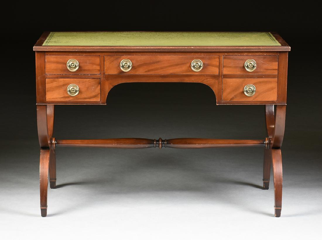 AN AMERICAN REGENCY STYLE MAHOGANY DESK, MID 20TH (1 of 10)