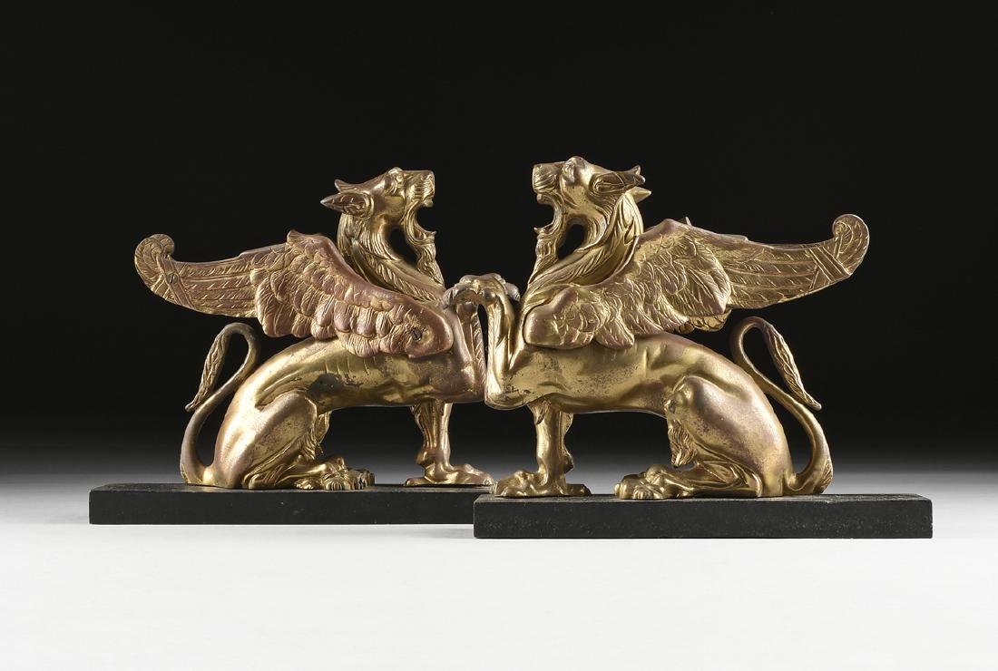 A PAIR OF FRENCH SECOND EMPIRE GILT BRONZE AND IRON (1 of 12)