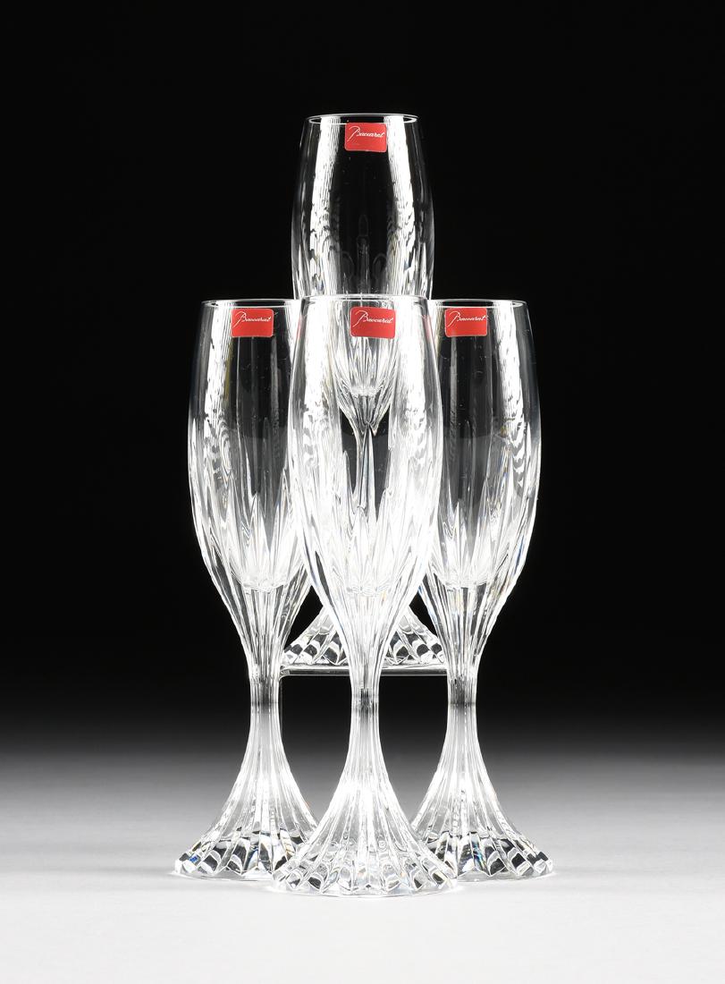 A SET OF FOUR CASED BACCARAT CUT CRYSTAL CHAMPAGNE (1 of 7)