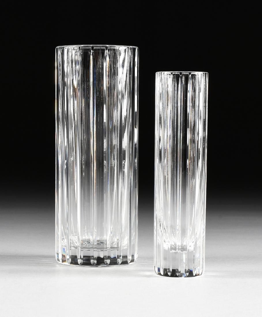 A GROUP OF TWO BACCARAT CUT CRYSTAL VASES IN THE (1 of 4)