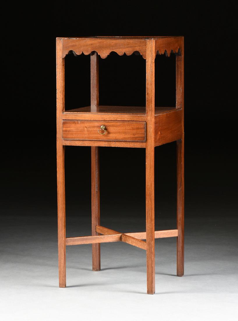 A GEORGE III STYLE MAHOGANY WASHSTAND, 19TH CENTURY, (1 of 7)