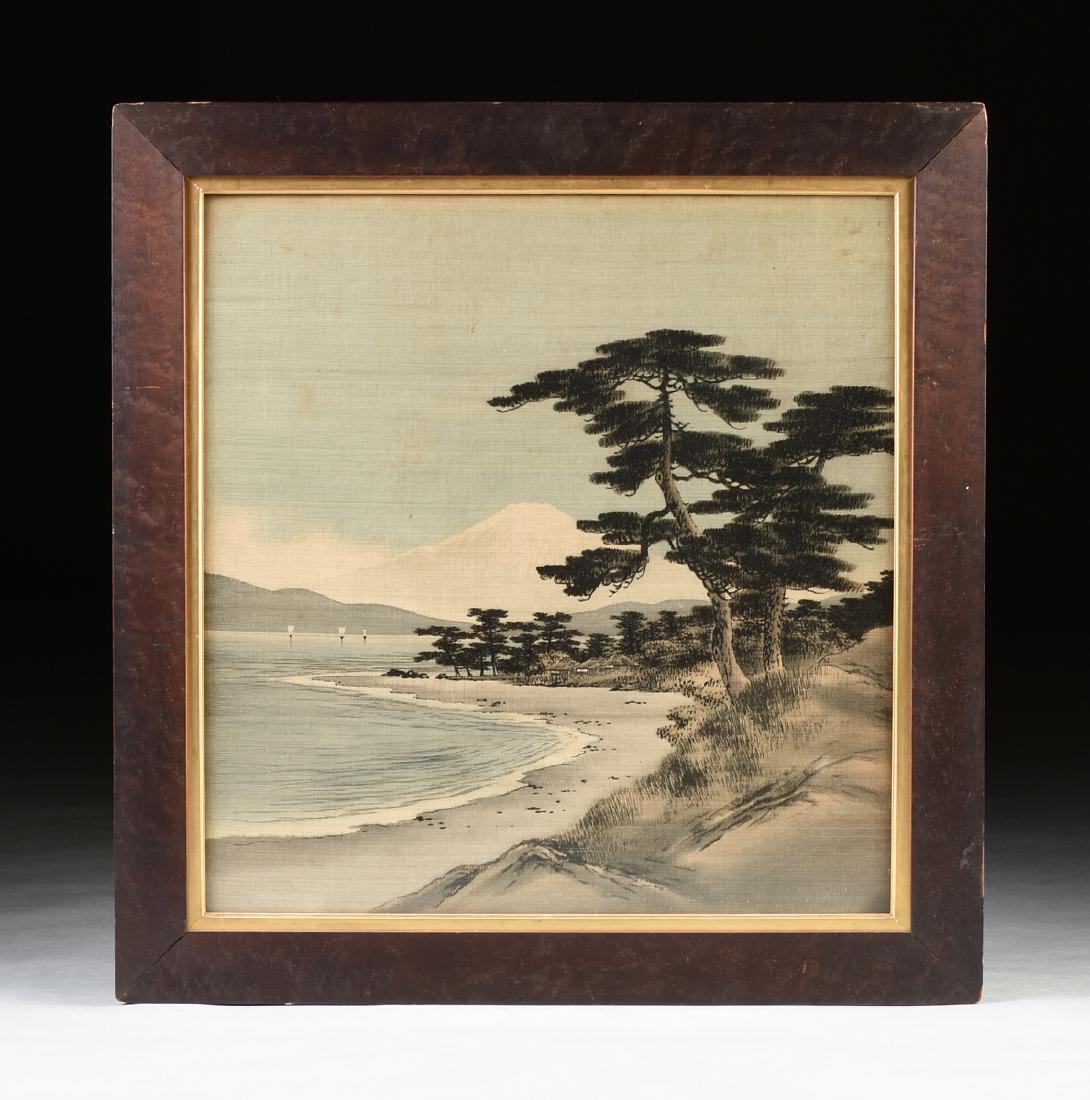A Japanese Birodo Yuzen Cut Velvet Painting Meiji 0063 On May 19 18 Simpson Galleries Llc In Tx