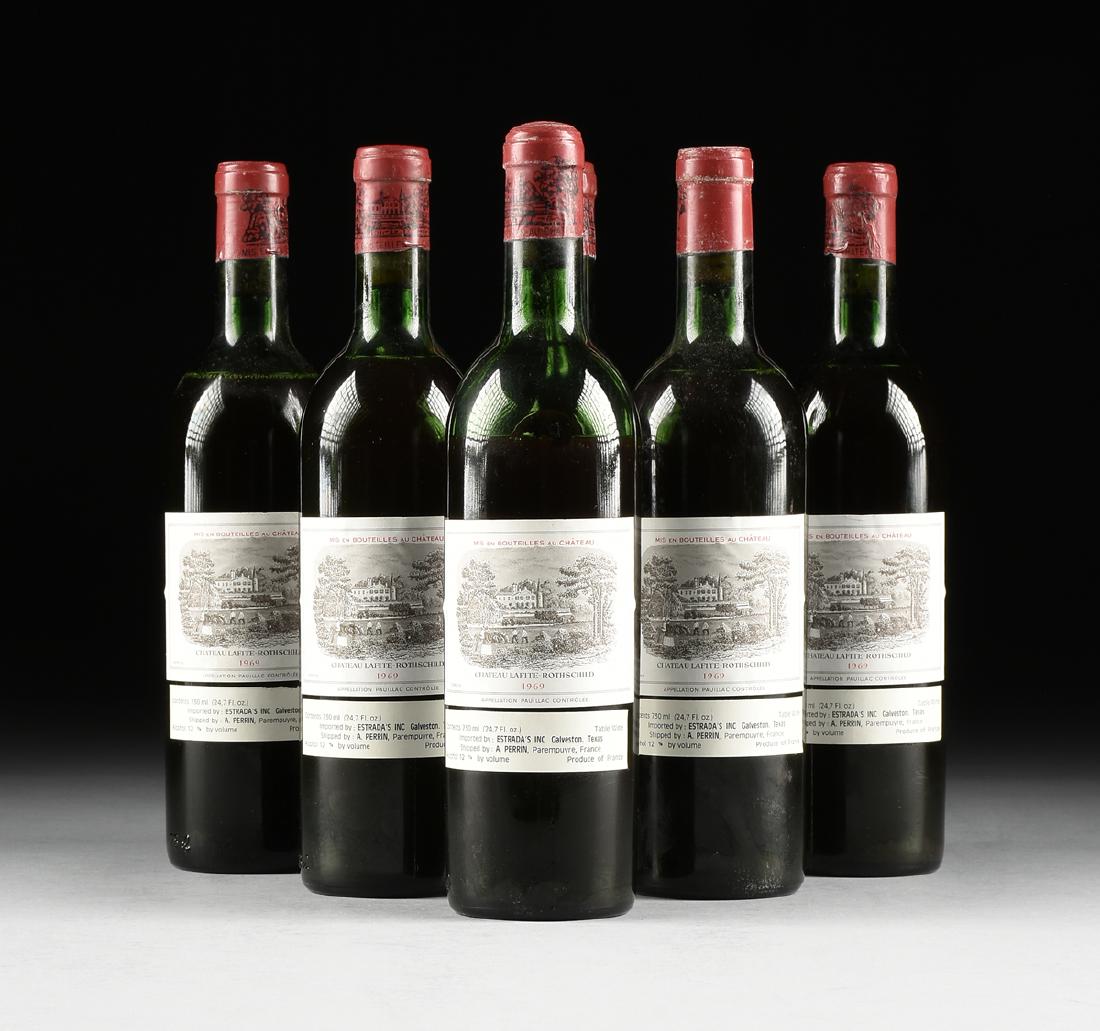 A GROUP OF SIX BOTTLES OF 1969 CHÂTEAU (1 of 9)