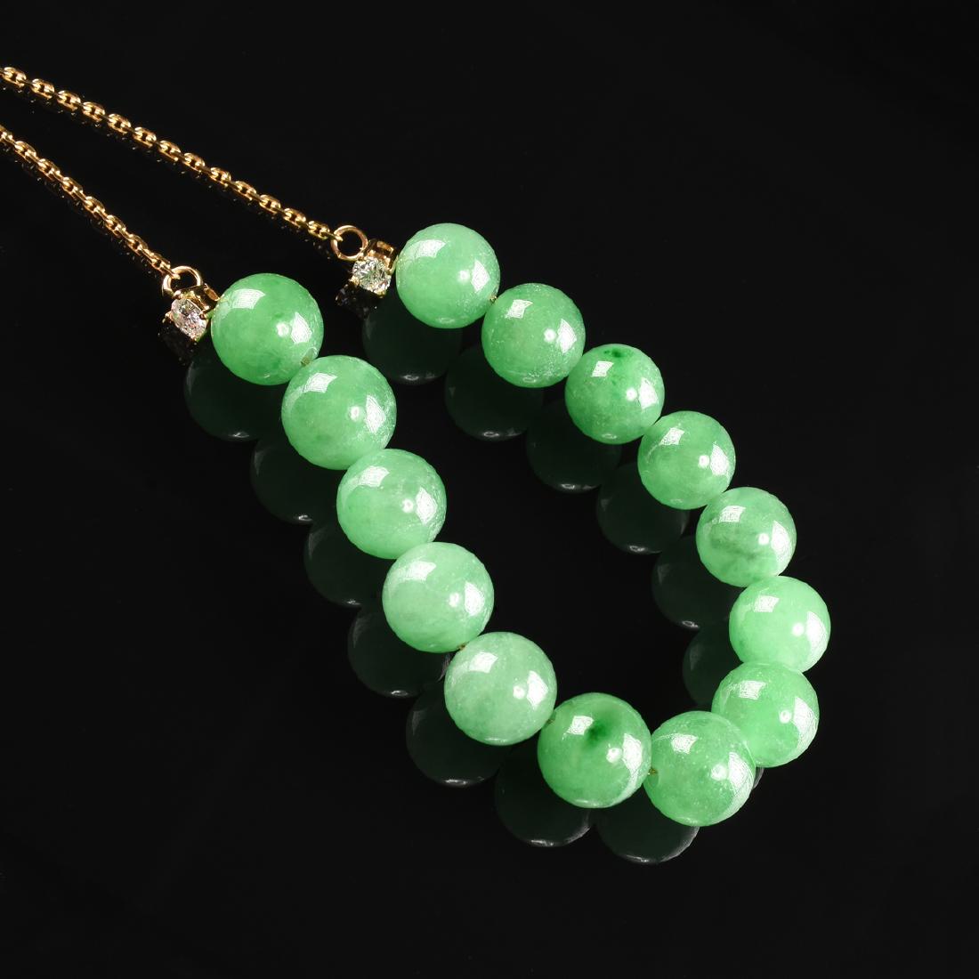 AN 18K YELLOW GOLD, JADE, AND DIAMOND LADY'S JADE (1 of 1)
