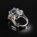 AN 18K WHITE GOLD, BLUE TOPAZ, AND DIAMOND LADY'S - 2