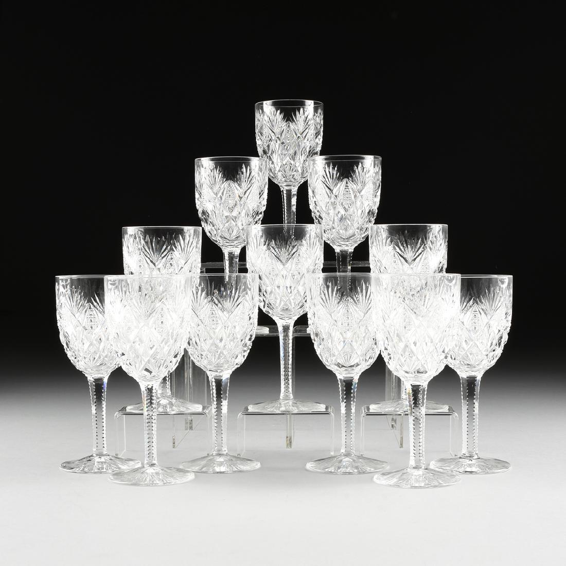 A SET OF TWELVE CRISTALLERIE ST. LOUIS CUT CRYSTAL (1 of 5)