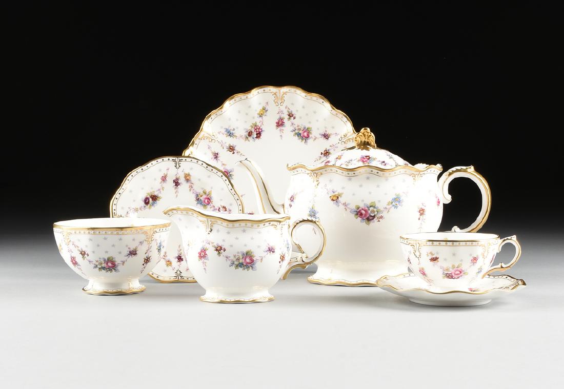 A TWENTY-TWO PIECE ROYAL CROWN DERBY GILT AND ENAMEL (1 of 13)