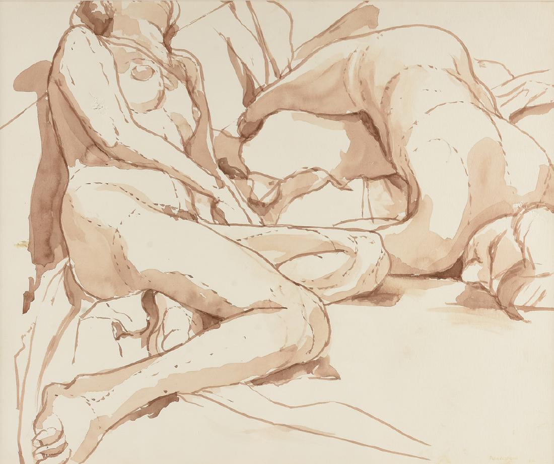 PHILIP PEARLSTEIN (American b. 1924) A PAINTING, "Two (1 of 8)