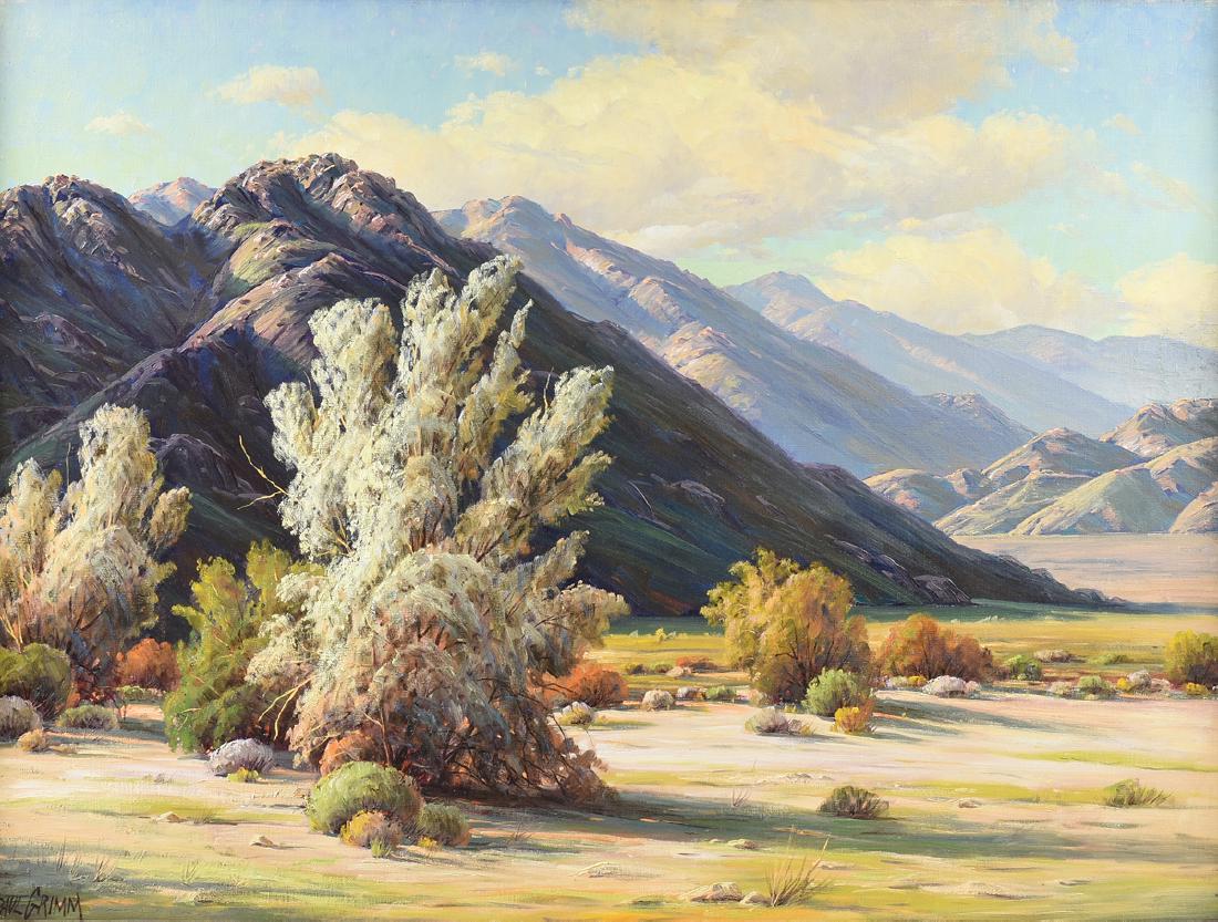 PAUL GRIMM (American 1891-1974) A PAINTING, "Desert (1 of 13)