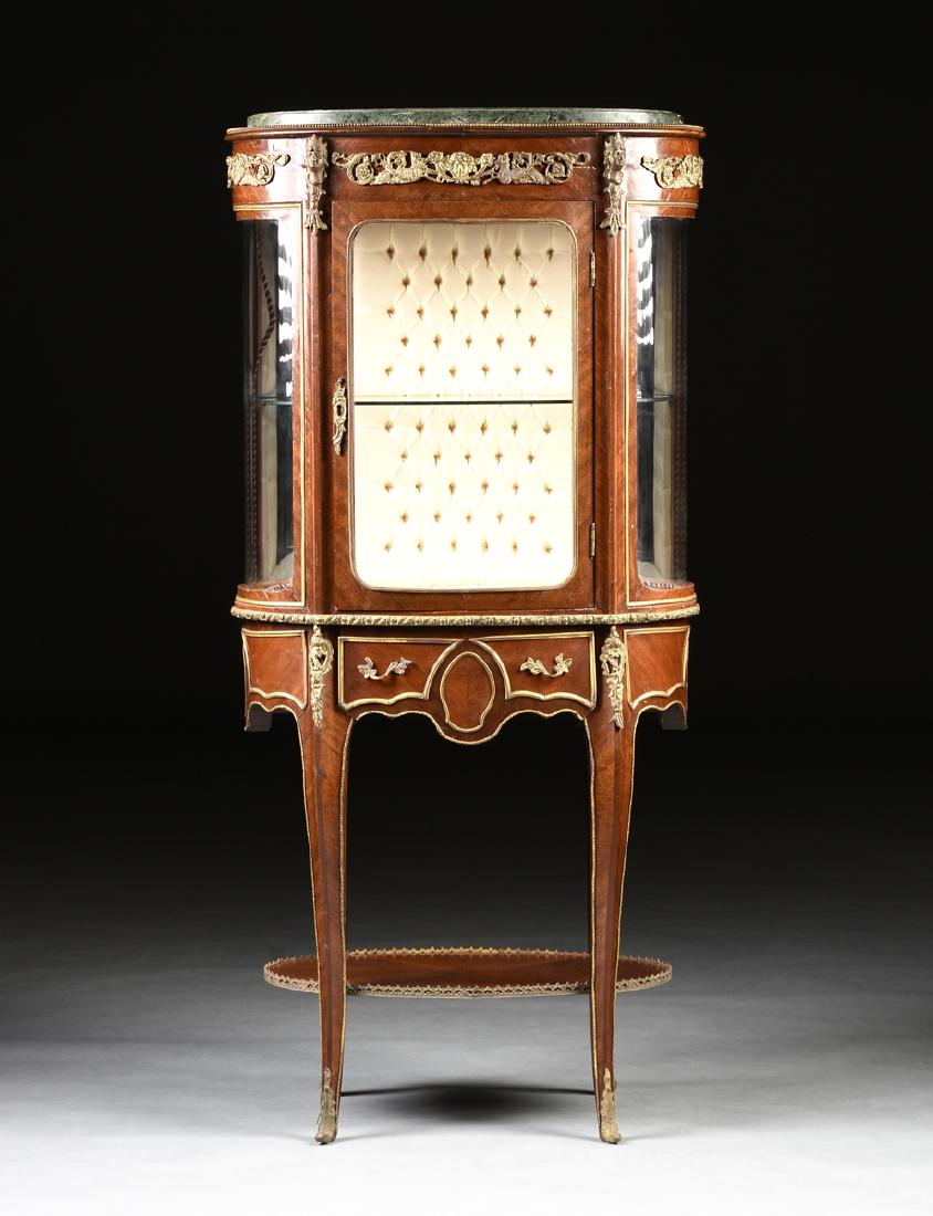 A LOUIS XV STYLE ORMOLU MOUNTED MAHOGANY MARBLE TOP (1 of 12)