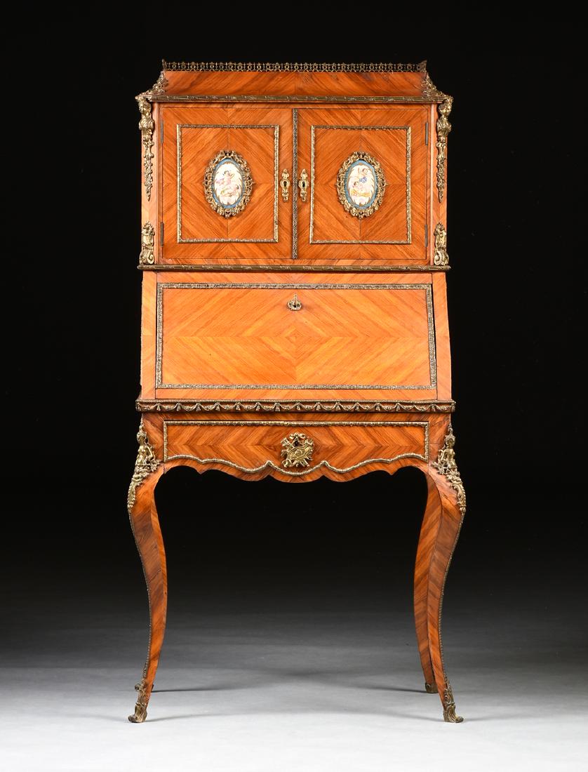 A BELLE ÉPOQUE LOUIS XV STYLE ORMOLU AND PORCELAIN (1 of 11)