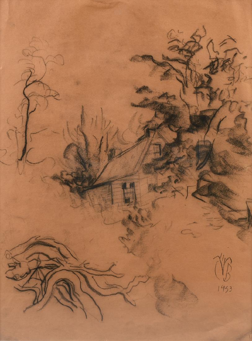 CHARLES BURCHFIELD (American 1893-1967) A DRAWING, (1 of 10)