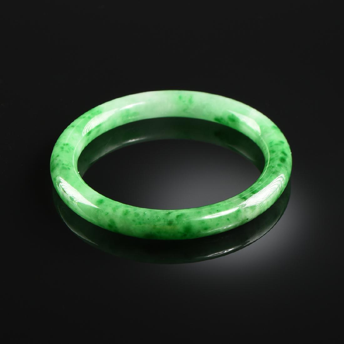 A JADEITE JADE LADY'S BANGLE, (1 of 1)