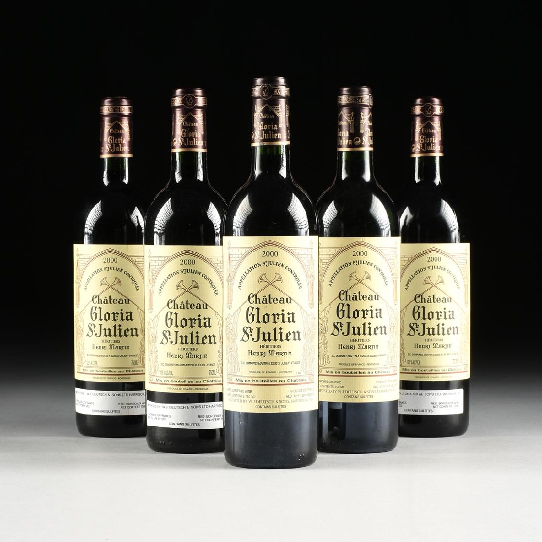 SIX BOTTLES OF 2000 CHATEAU GLORIA ST. JULIEN, BORDEAUX (1 of 10)