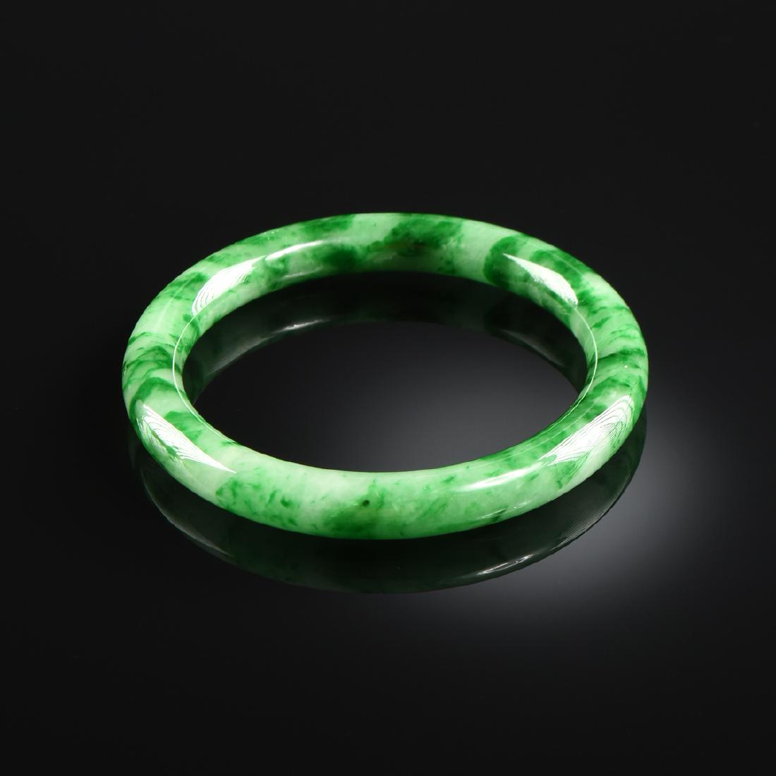 A JADEITE JADE LADY'S BANGLE, (1 of 1)