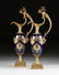 A PAIR OF CHINESE EXPORT PARCEL GILT ENAMELED AND