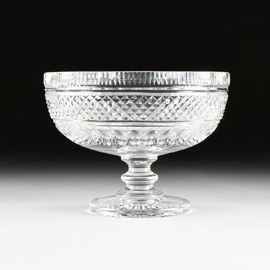 A WATERFORD CUT CRYSTAL FOOTED CENTERPIECE BOWL, LATE