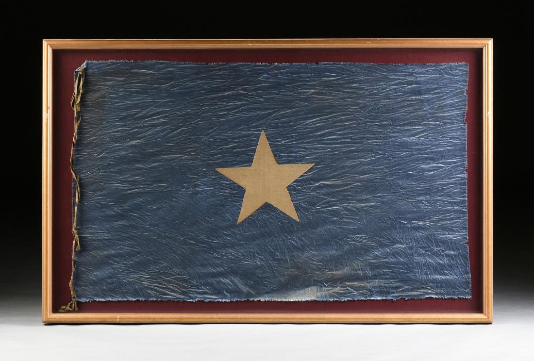 A TEXAS REVOLUTIONARY FLAG, "The Burnet Flag," MODERN,: A TEXAS REVOLUTIONARY FLAG, "The Burnet Flag," MODERN, facsimile of original flag. 51.50" x 30.50" Note: Original flown in Texas 1836-1839.