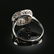 AN ART DECO STYLE 14K WHITE GOLD, SAPPHIRE, AND DIAMOND - 2