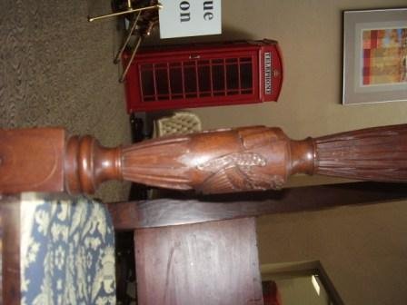 A FINE FEDERAL INLAID MAHOGANY FOUR POSTER BEDSTEA - 3