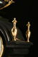 A VICTORIAN TRIPLE DIAL AND GILT BRASS MOUNTED POLISHED - 6