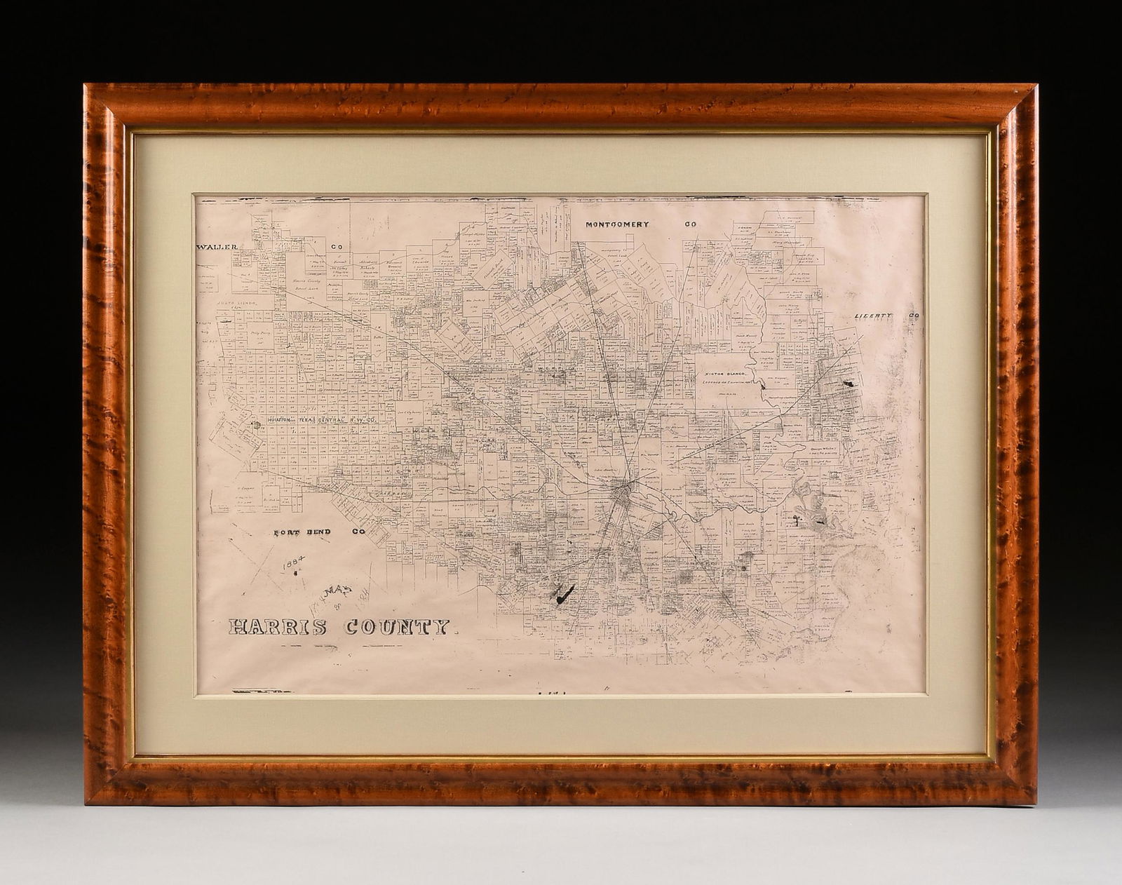 A FACSIMILE CADASTRAL MAP, "Map of Harris County," LATE (1 of 10)