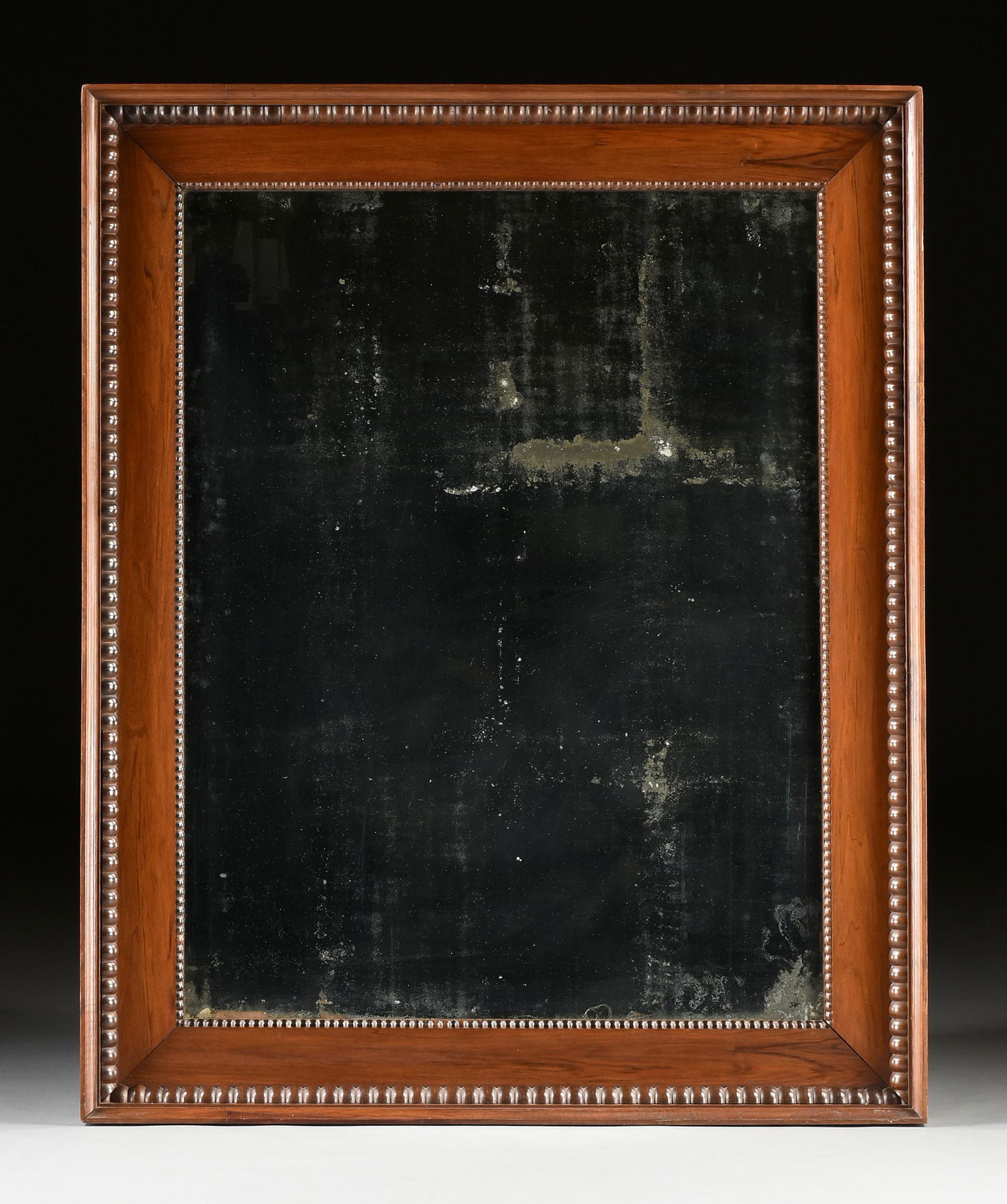 A LARGE ANTIQUE AMERICAN ROSEWOOD MIRROR, MID 19TH (1 of 3)