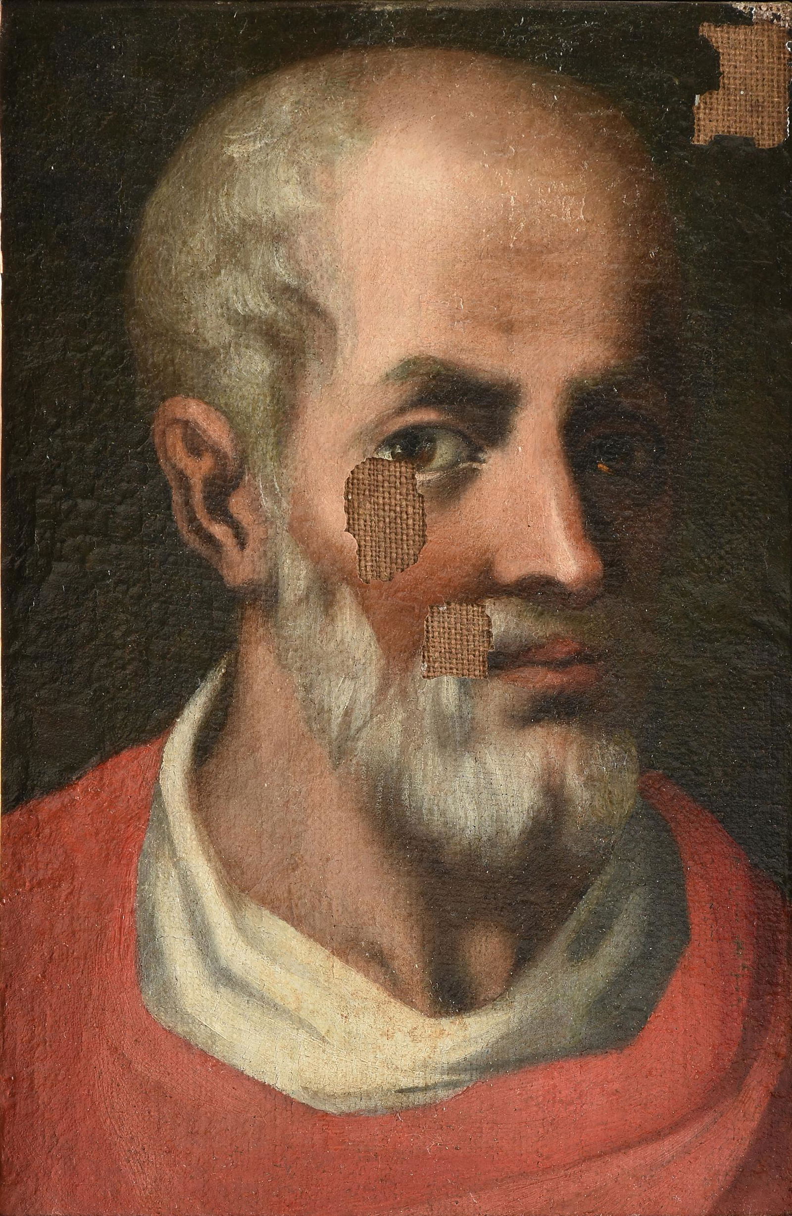 FRENCH SCHOOL, AN ICON PAINTING, "Head of Saint Paul," (1 of 9)