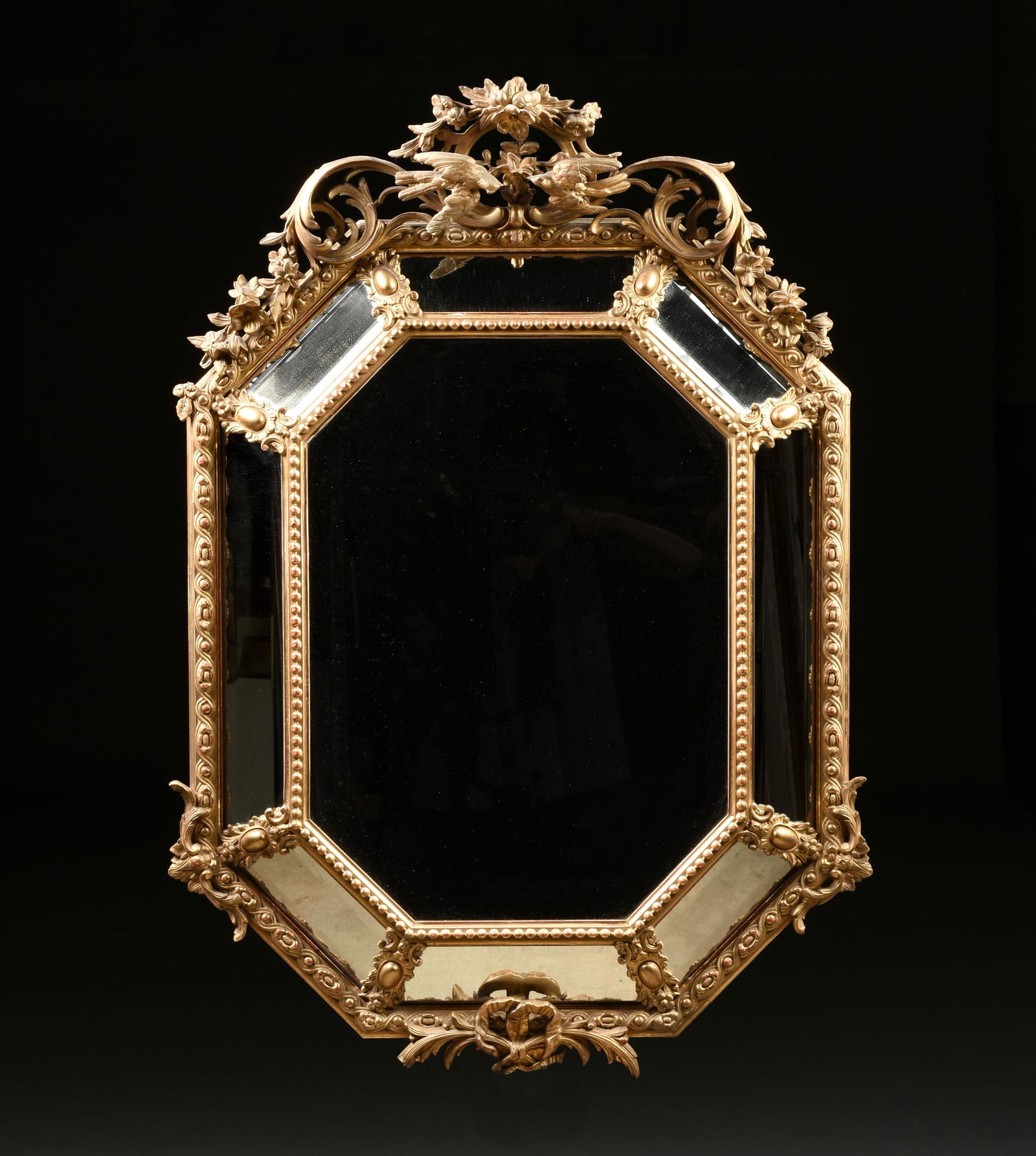 A REGENCE STYLE PARCEL GILT AND CARVED WOOD OCTAGONAL (1 of 1)