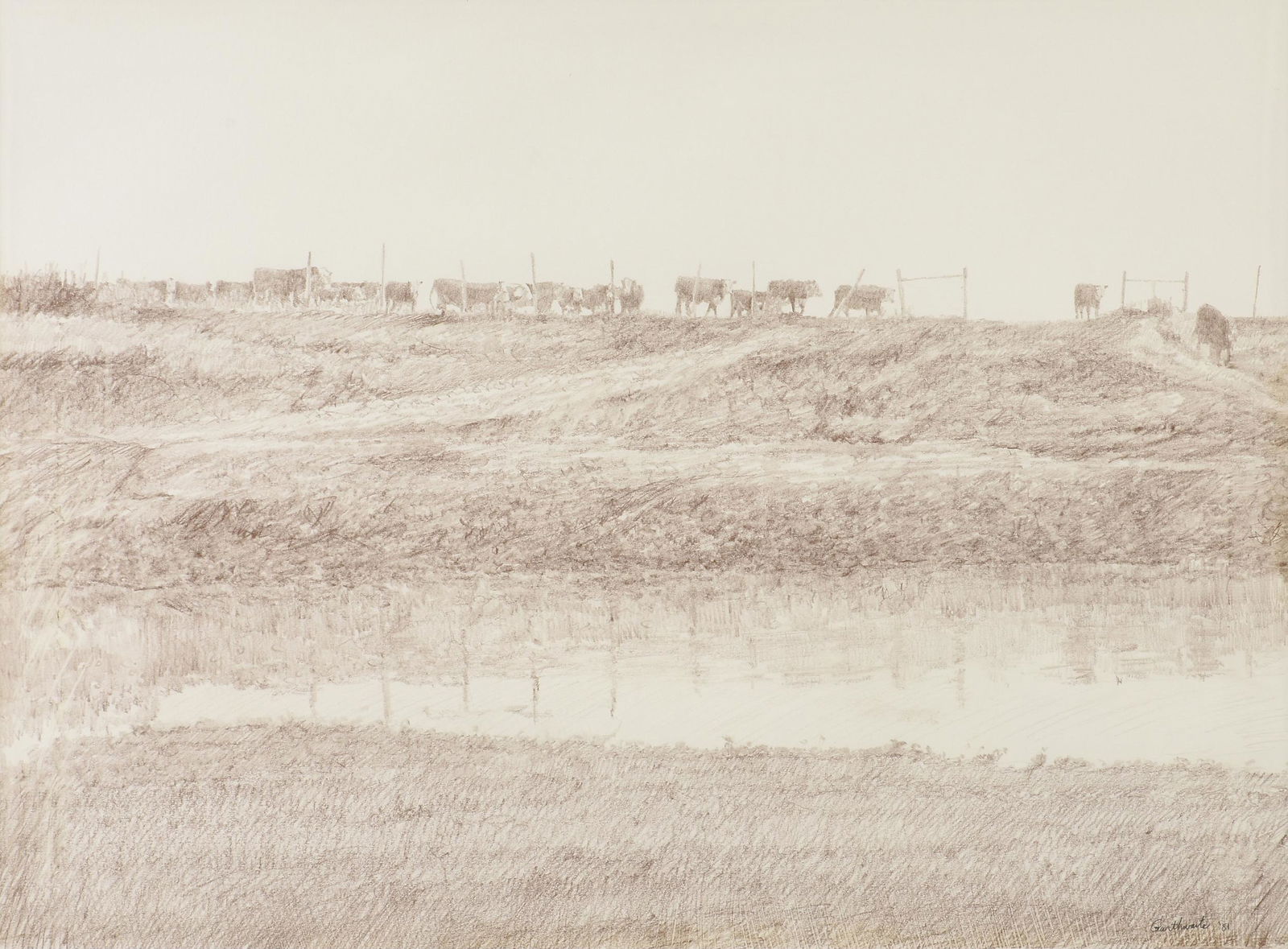 ERNEST GARTHWAITE (Canadian b. 1940) A DRAWING, (1 of 15)