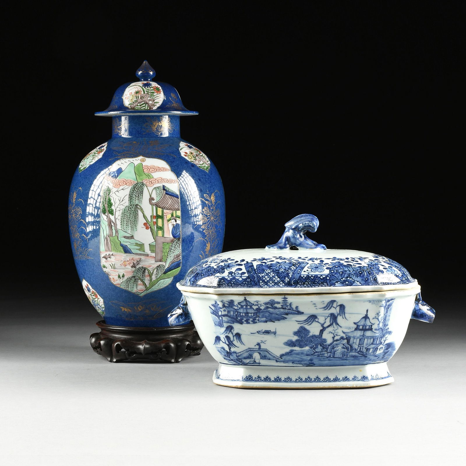 A GROUP OF TWO FRENCH AND CHINESE EXPORT PORCELAIN, (1 of 20)