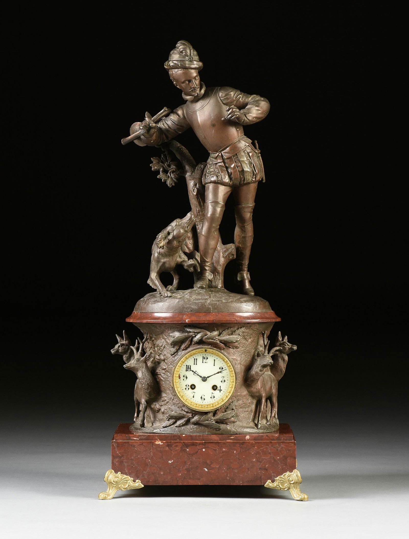 A RENAISSANCE REVIVAL PATINATED METAL AND ROUGE GRIOTTE (1 of 11)