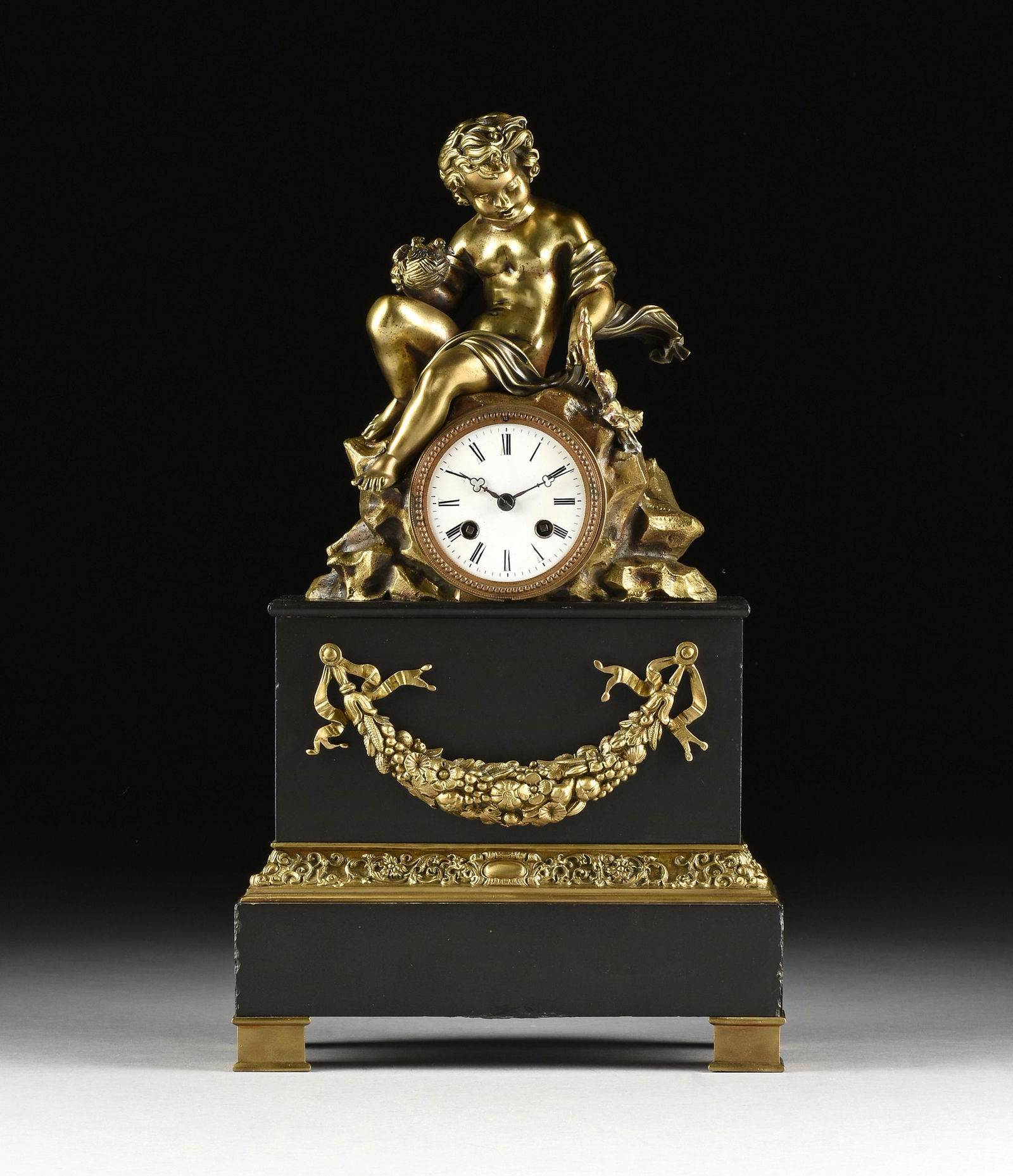 A NEOCLASSICAL REVIVAL "PUTTO WITH NESTING BIRDS" GILT (1 of 13)