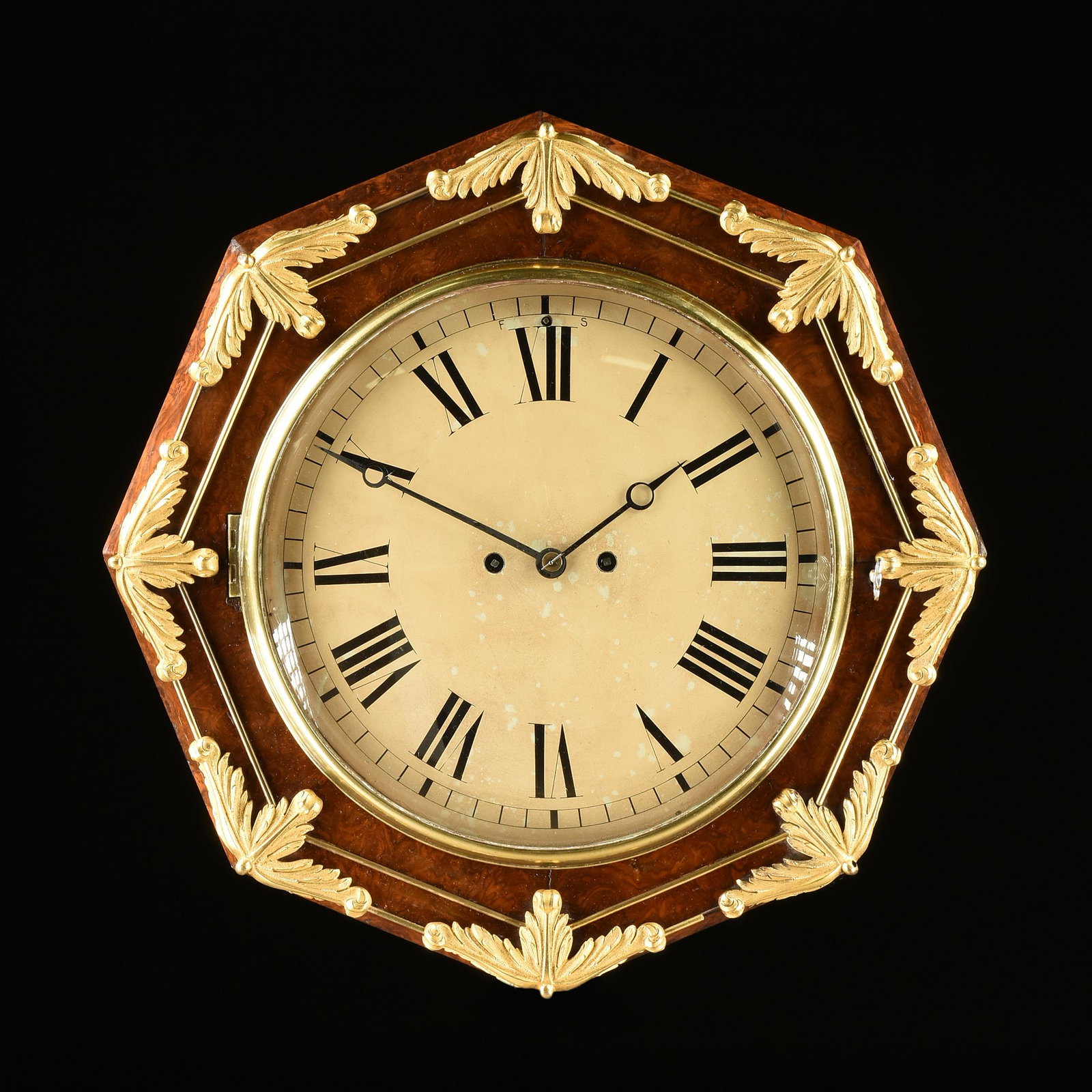 A WILLIAM IV NEOCLASSICAL ORMOLU MOUNTED BURLED WALNUT (1 of 3)