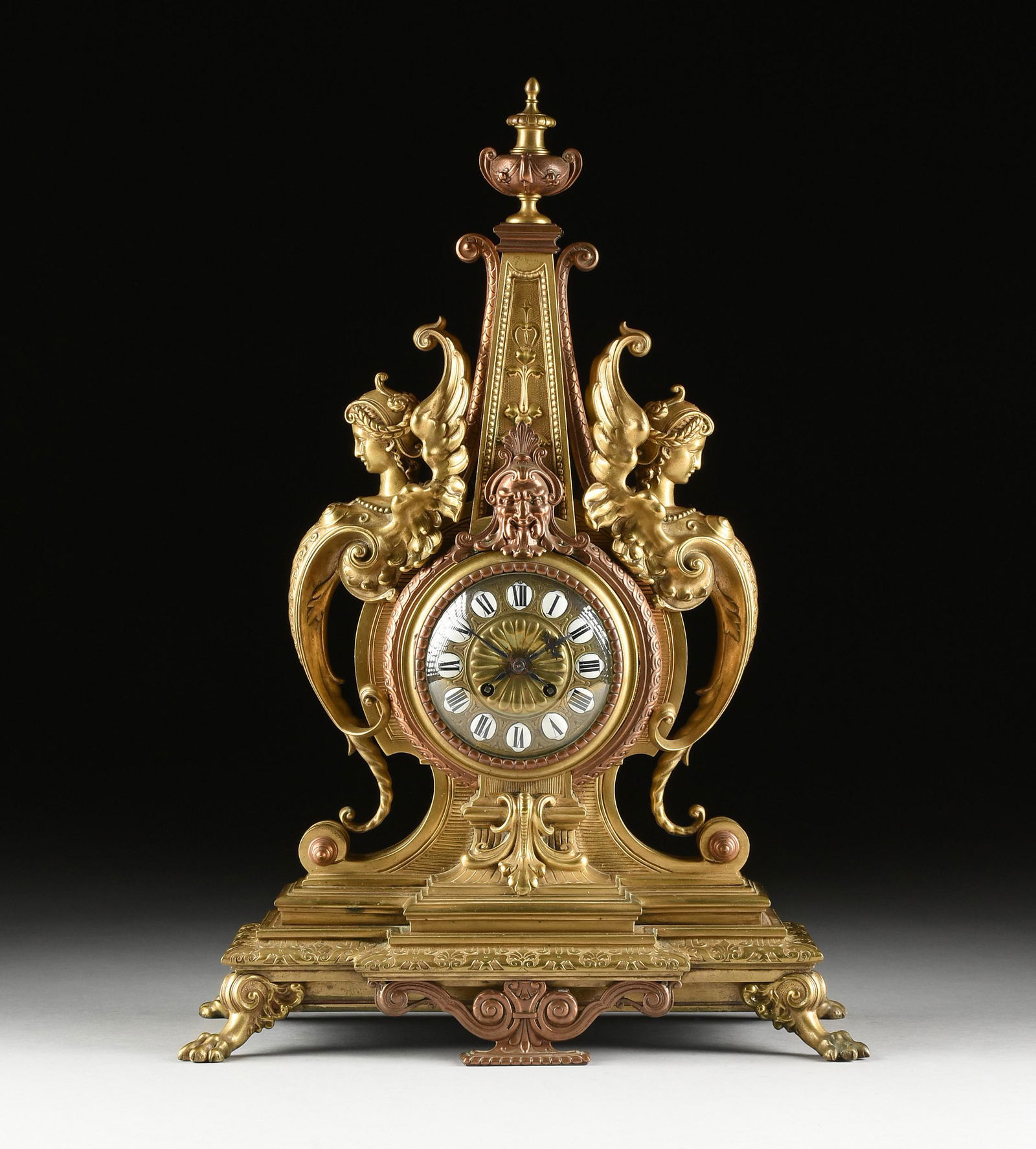 A NAPOLEON III EGYPTIAN REVIVAL GILT BRASS AND COPPER (1 of 15)