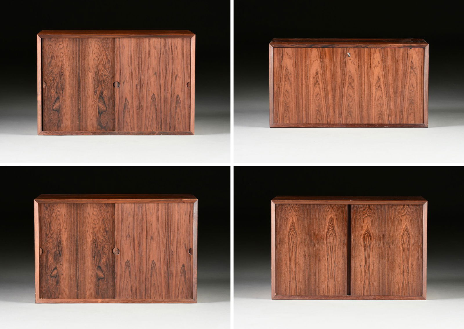 A FOUR PIECE DANISH MODERN ROSEWOOD WALL HANGING ROYAL (1 of 15)