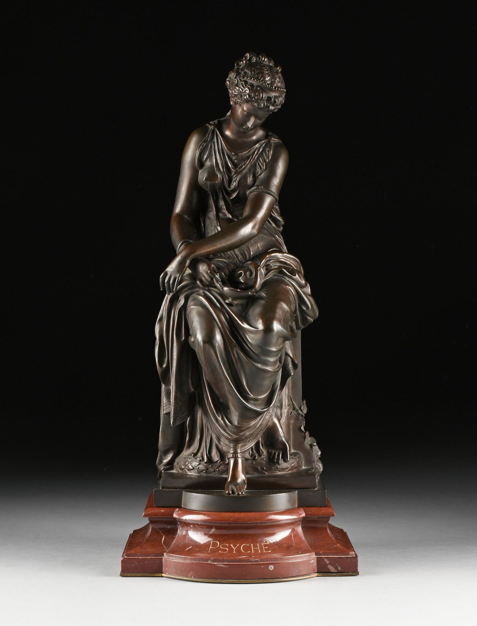 MATHURIN MOREAU (French 1822-1912) A BRONZE SCULPTURE, (1 of 14)