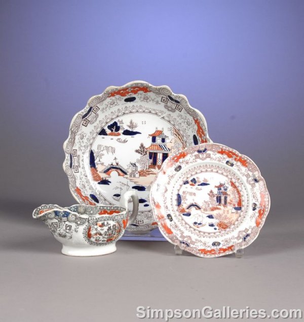 A GROUP OF MASONS PATENT IRONSTONE CHINA WARES in
