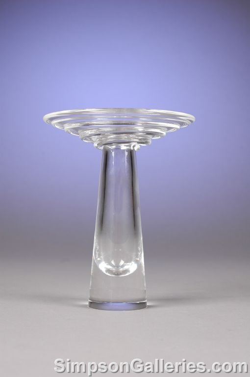 A GROUP OF STEUBEN CRYSTAL TABLE WARES comprising